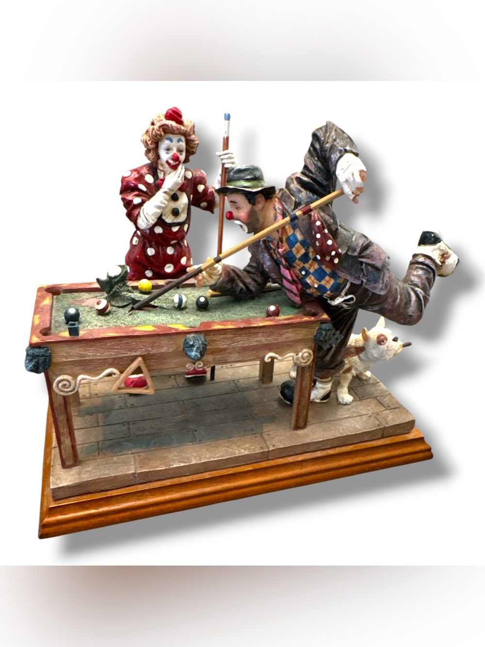 Vanmark Clowning America “Pool Sharks” 1999 Chuck Oberstein Figurine 1/1700